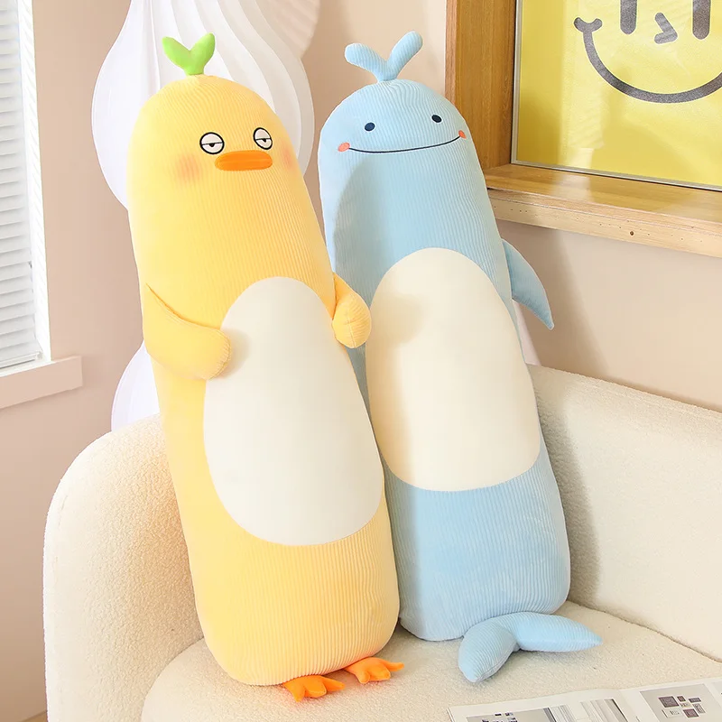 90cm Cartoon Animal Rabbit Bear Duck Chick Plush Toys Stuffed Soft Long Sleep Pillow Doll Cushion Gift