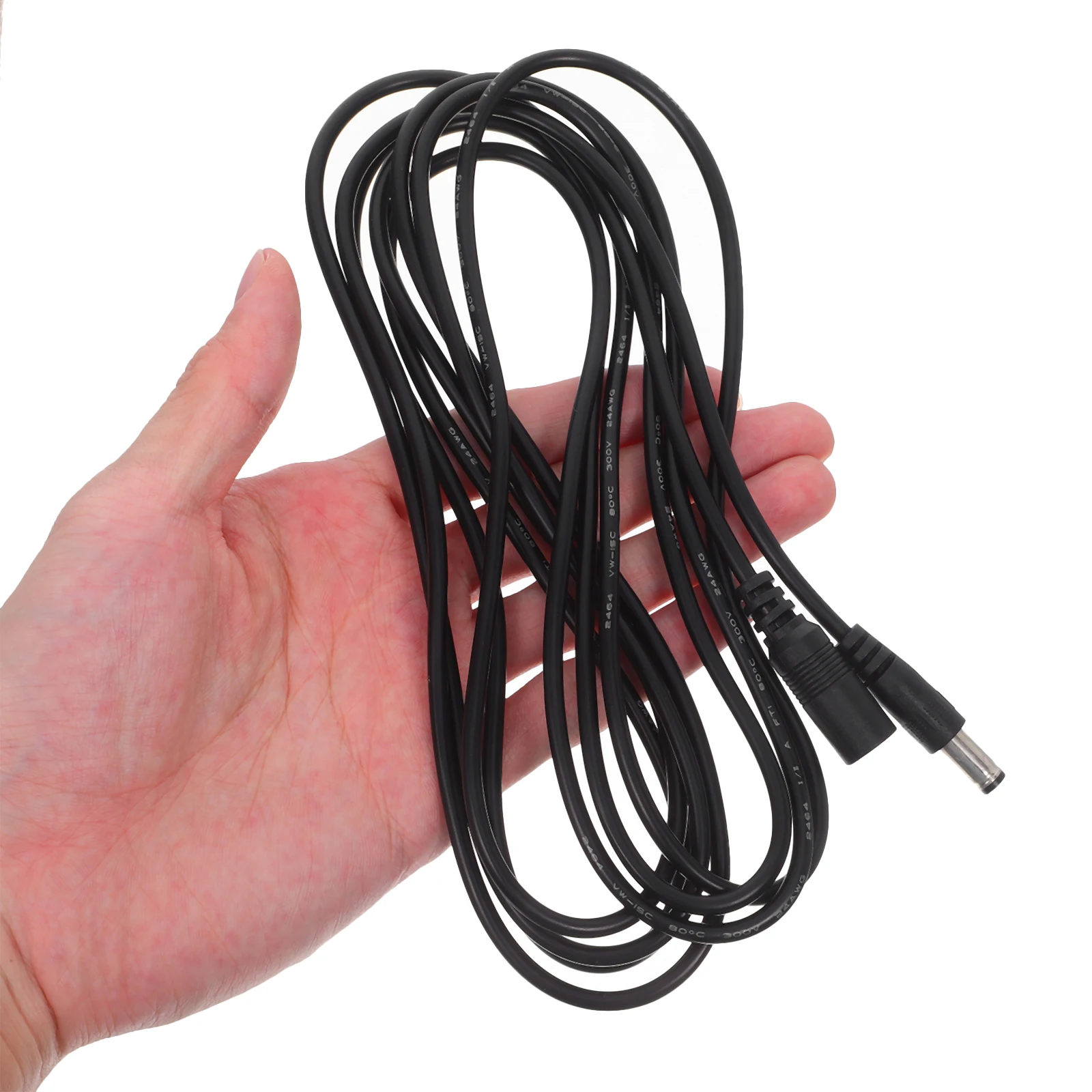 

2pcs 3M Power Extension Cable For Security Camera Led Strip Indoor Outdoor Use Cctv Power Supply Wire Copper Core Durable