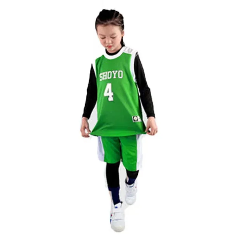 LangMaoAnime SHOYO FUJIMA Kids #4 Basketball Jersey Set Youth Sportswear Breathable Quick Drying Sleevelss Shirt Child