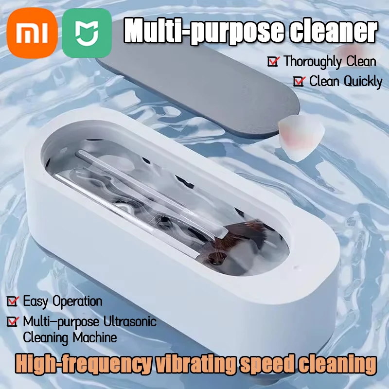 XIAOMI MIJIA Ultrasonic Cleaning Machine 45000Hz High Frequency Vibration Wash Cleaner Washing Jewelry Glasses Watch Dentures