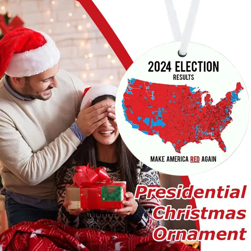 2024 Memor Ornament Christmas Decoration Us State Map Decoration Bag Christmas Christmas Pendan Commemorative Tree Bike W6O5