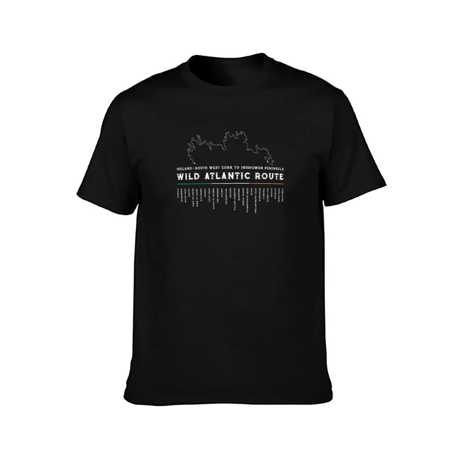 Ireland - Wild Atlantic Route 2018 Design T-Shirt, Summer Casual Cotton Tee, Oversized Streetwear Tops, Vintage Graphic Print