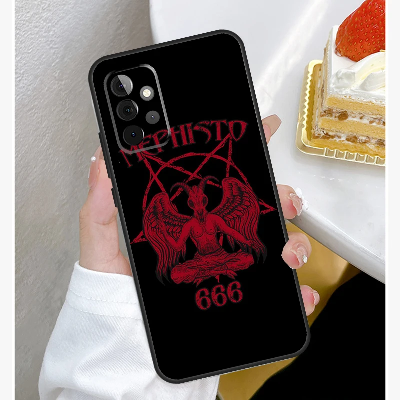 Pokrowiec na Pentagram Baphomet Satan do Samsung Galaxy A15 A25 A35 A55 A51 A71 A12 A32 A52 A13 A33 A53 A14 A34 A54