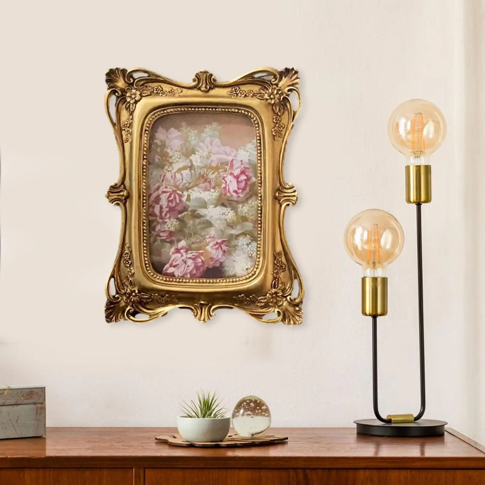 Vintage Picture Frames Wall Hanging Frame Photo Gallery Art Luxury Photo Frames for Hallway Dining Room Living Room Home Table