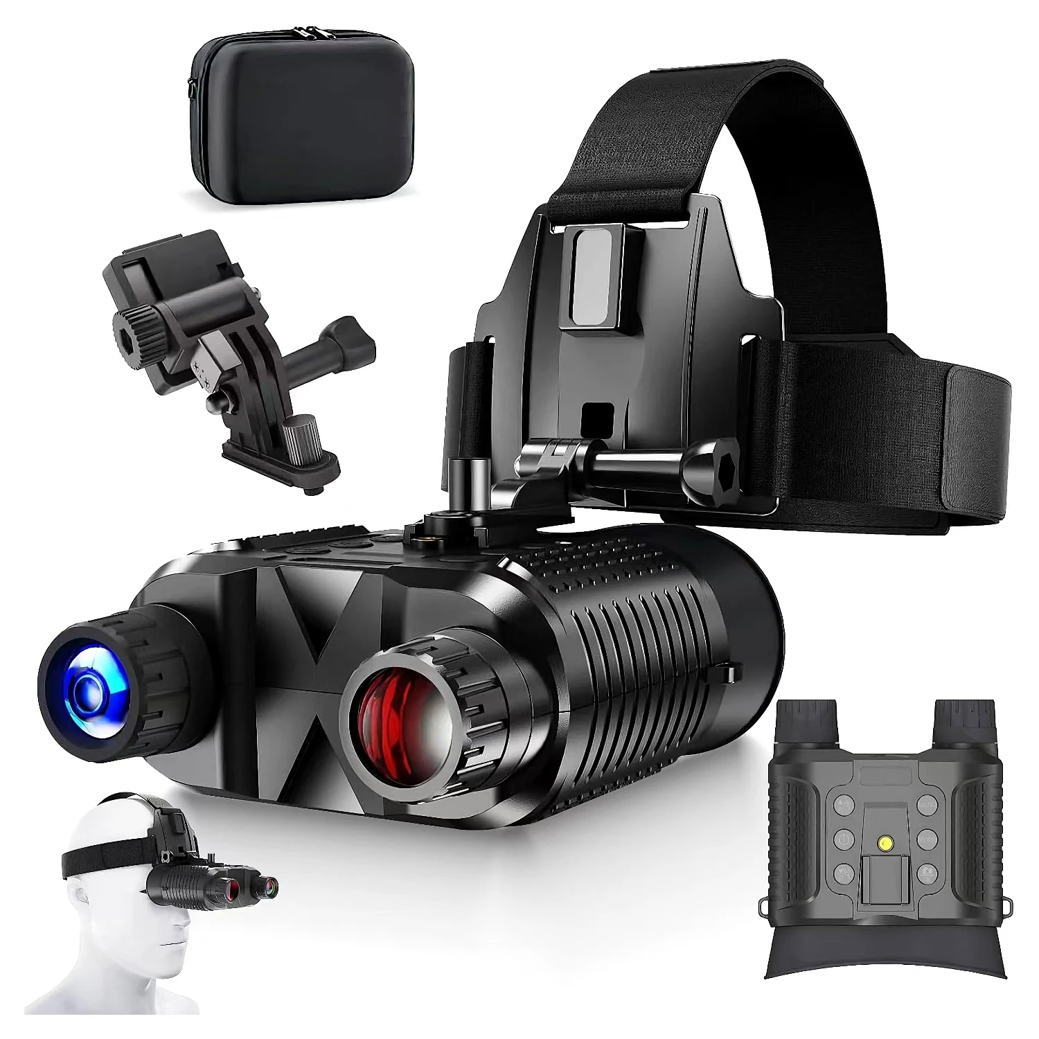 Outdoor HD Binocular Head-Mounted Night Vision Device - Night Helmet Digital Infrared Binoculars - Tactical Light Support