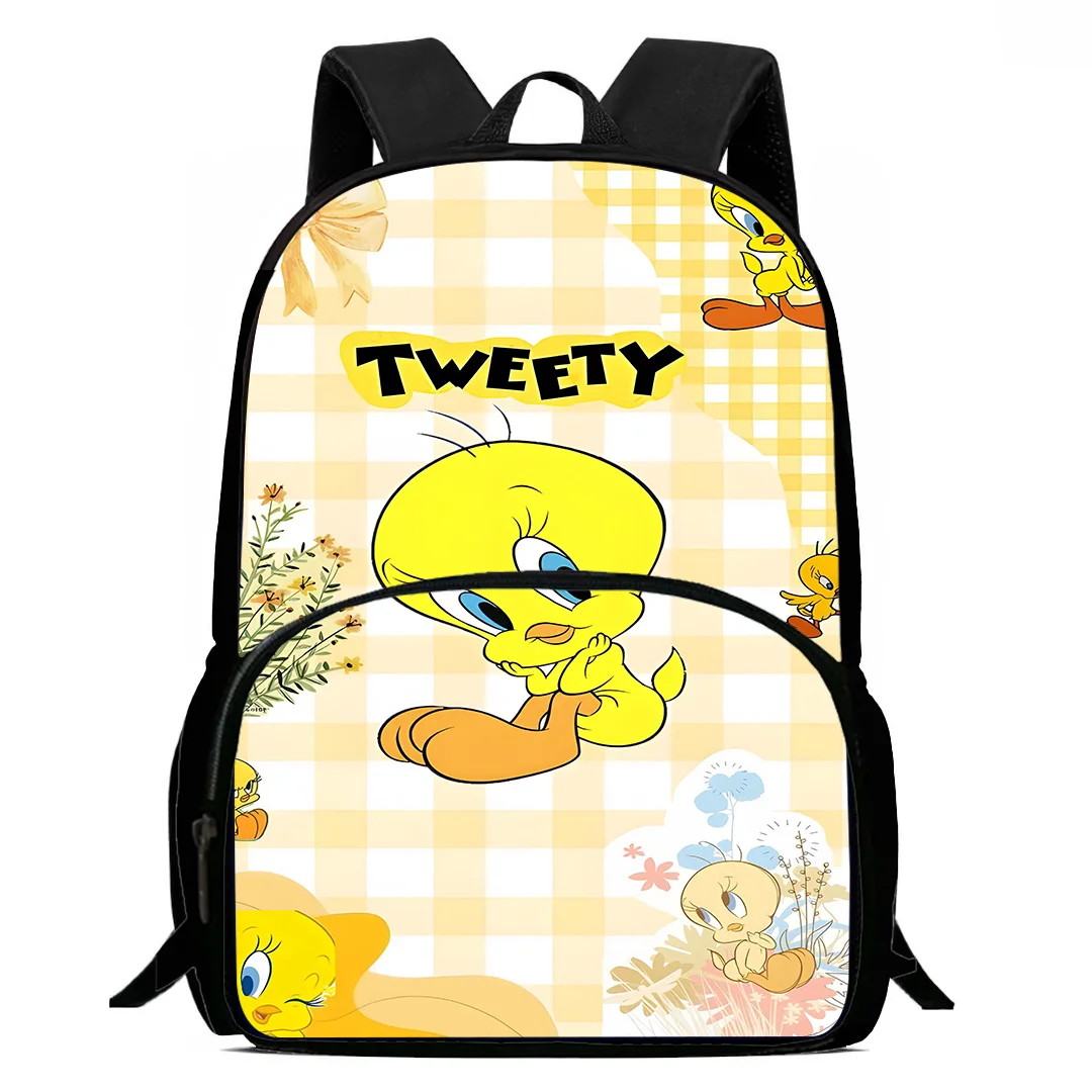 Mochilas para niños Anime Tweetys Bird niños y niñas regalo de cumpleaños para estudiantes mochilas escolares para niños mochila duradera para acampar de gran capacidad