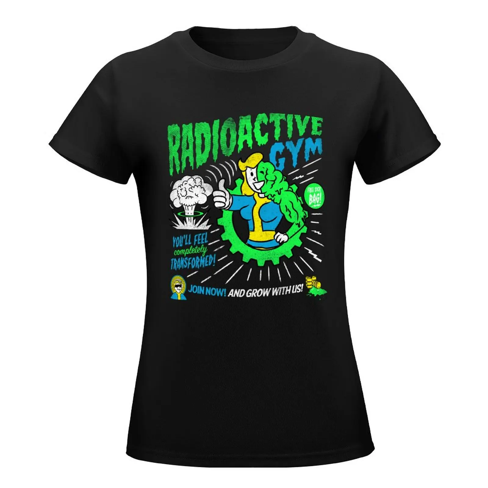 Radioactive Gym T-Shirt hippie clothes summer clothes lady clothes summer tops Woman T-shirts