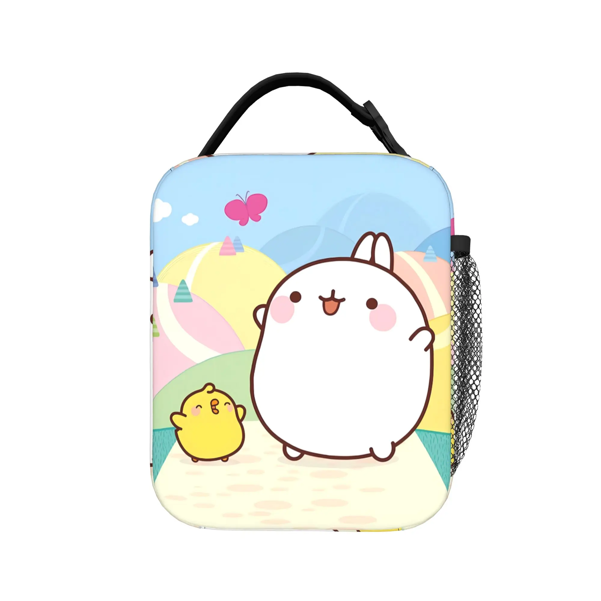 Lunch Bag Molang Cartoon School Lunch Box For Child  Leisure Portable Designer Thermal Lunch Bags