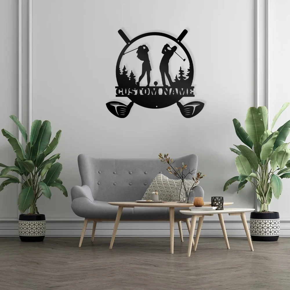 

1pc hot sale golf Personalized Text Iron Wall Signs Metal Wall Plaque For Kids Rooms Home Decor