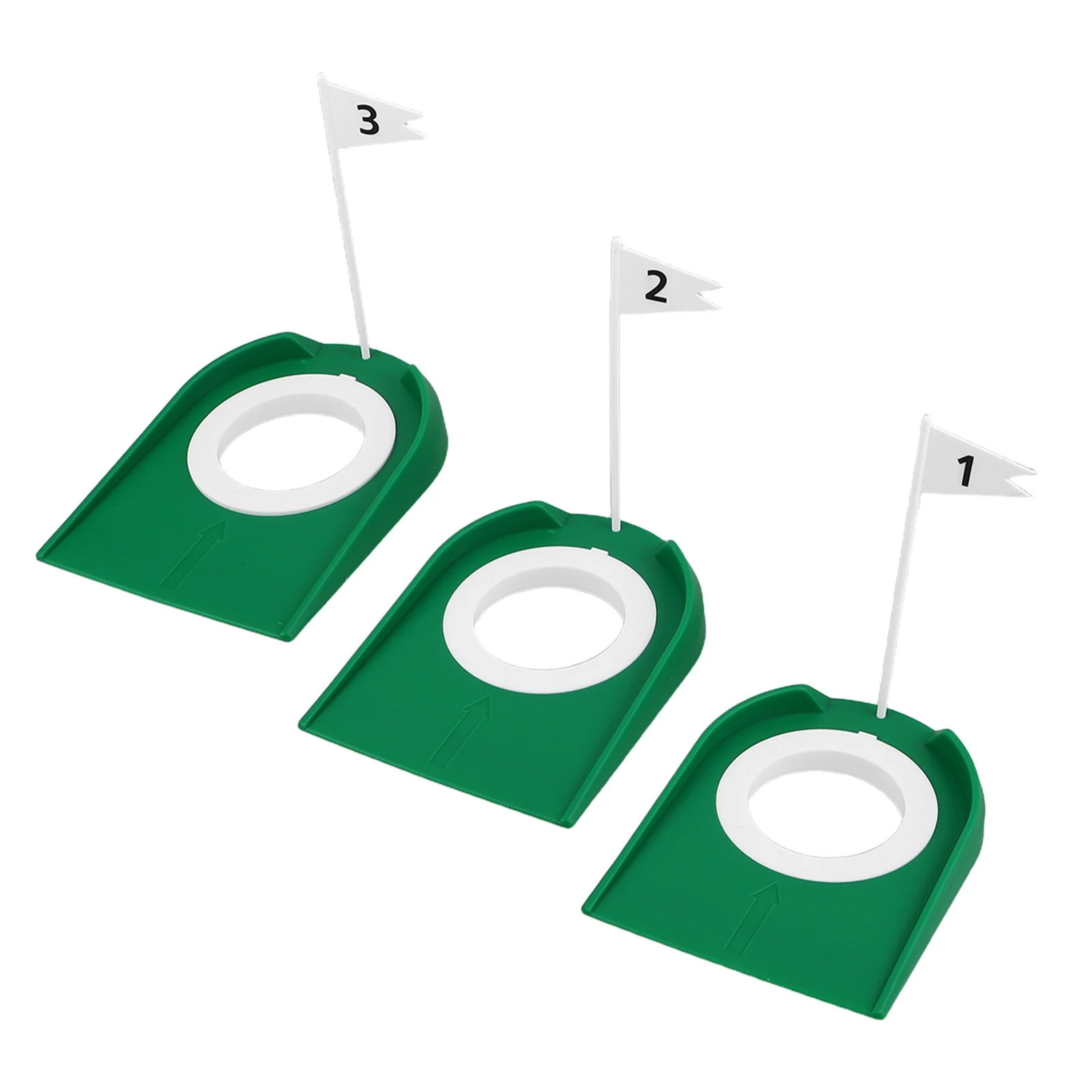 

3pcs Putting Cup Hole Trainer Indoor Practice Sturdy Pvc Golf Training Aid Home Office Putting Practice Fun Golf Accessories