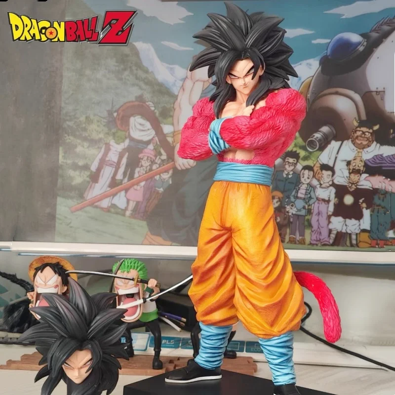 

JT 32cm Dragon Ball Z Double Heads Super Saiyan Son Goku Planb Figure Ssj4 Pvc Model Statue Doll Collection Decor Toys Gifts