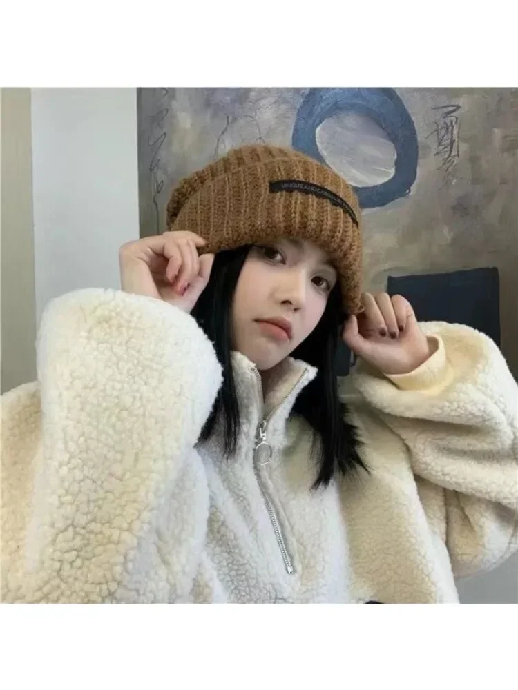 AliExpress 1PC Stylish Women's Hat Trendy Autumn Winter Beanie Cozy Warm Fashion Hat New Arrival Fall Winter Headwear for Women