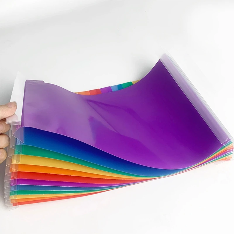 13 Pockets Expanding File Folder Bag Accordion Document Organizer A4 Letter Size