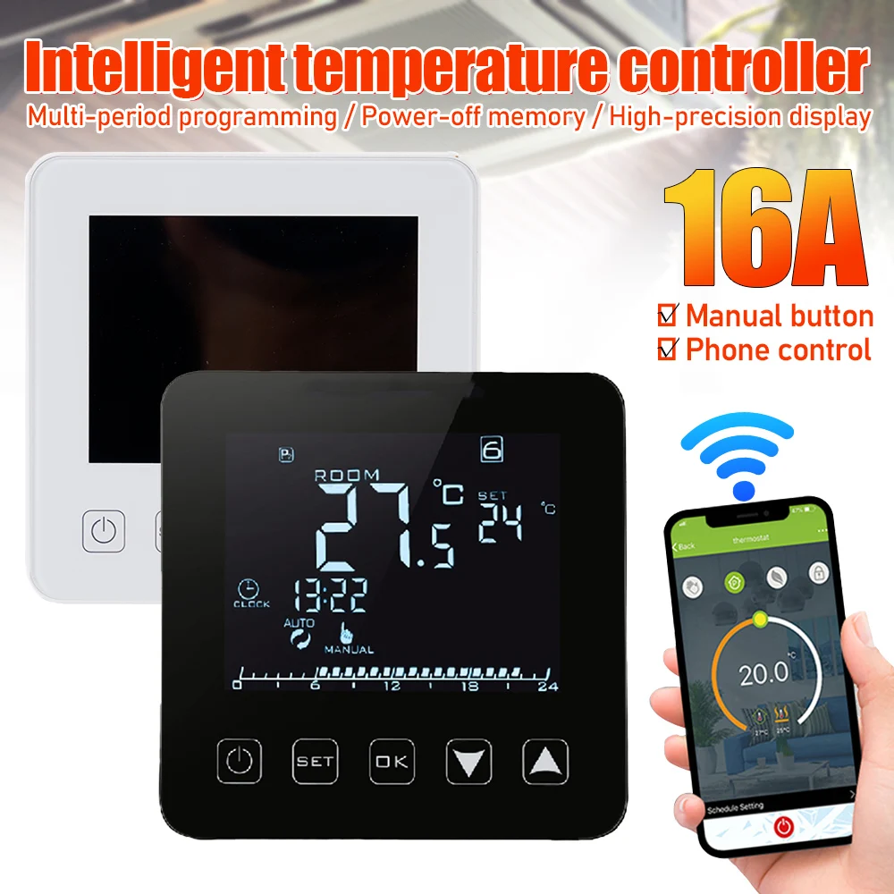 Sensor de temperatura LCD Digital WIFI para interiores, medidor de humedad conveniente, termómetro, higrómetro