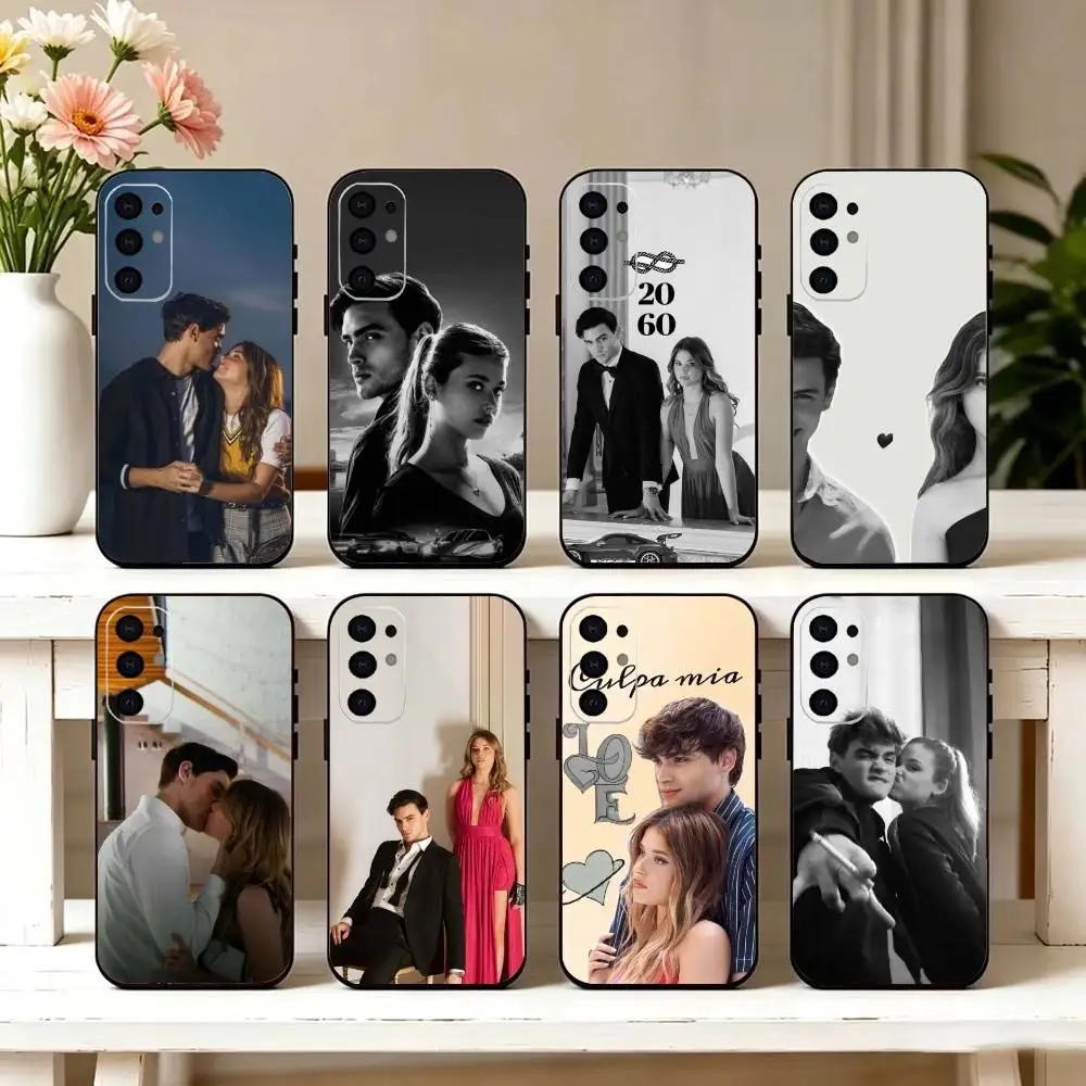 Funda de silicona suave negra C-culpa tuya para Samsung S25, S24, S21, S22, S23, S30, Ultra, S20, Plus, FE