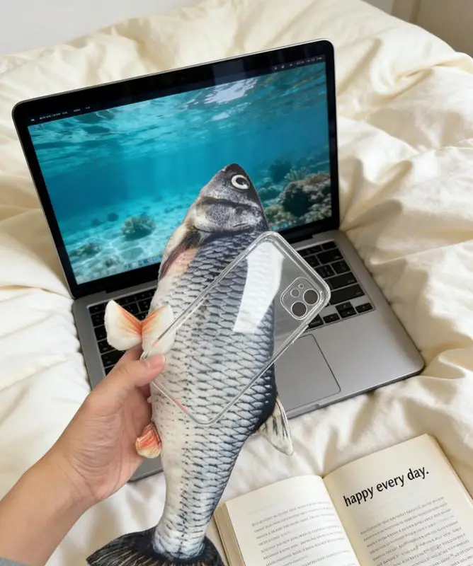 Creative and Interesting Ugly Fish Iphone Case Shockproof Dustproof Full Protection Soft for 15Promax 16Promax 17Promax