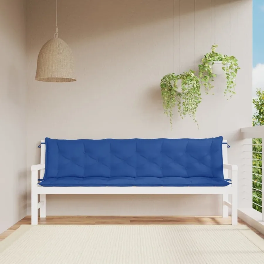 

Garden Bench Cushion Blue 78.7x 19.7+19.7 x2.8 Oxford Fabric
