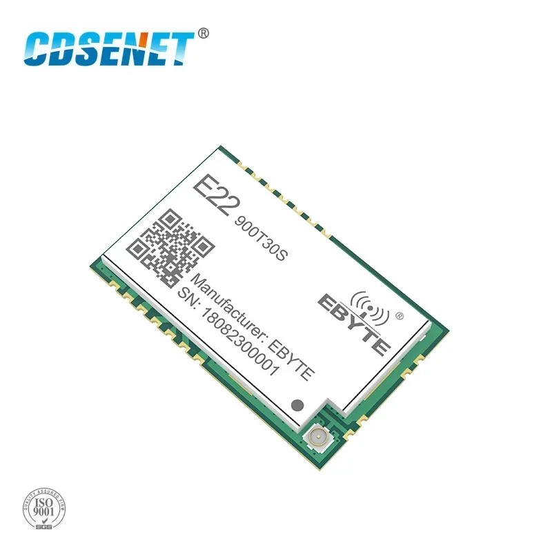 868MHz 915MHz 30dBm SMD LoRa Wireless Transceiver CDSENET E22-900T30S  Stamp Hole 1W Long Distance Transmitter Receiver