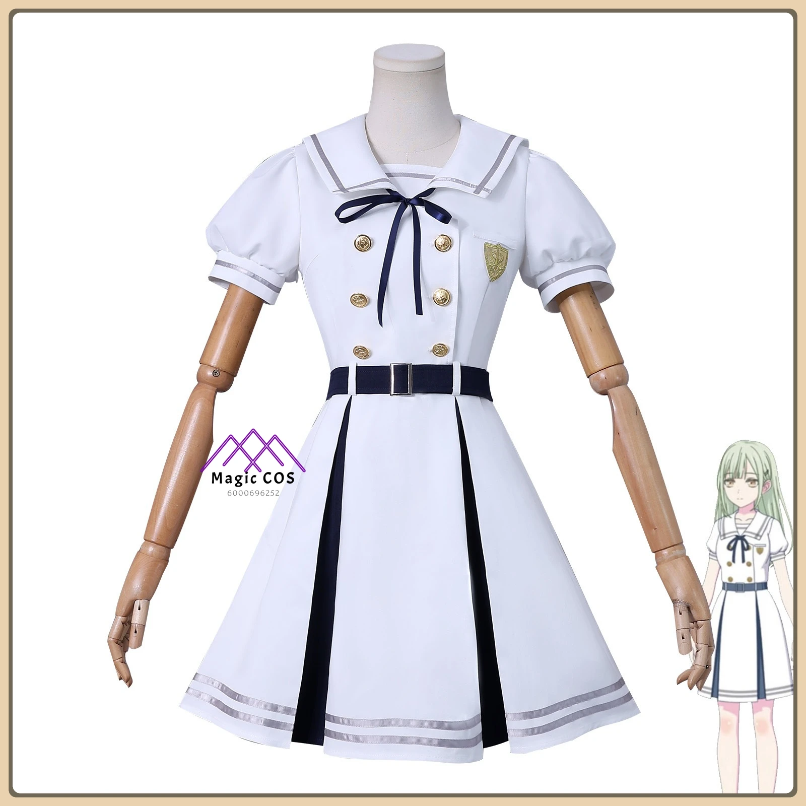 

BanG Dream! AveMujica Tsukimori Summer School Uniform Cosplay Costume Women's Ode Doll Style Anime Outfit for Comic Con Party