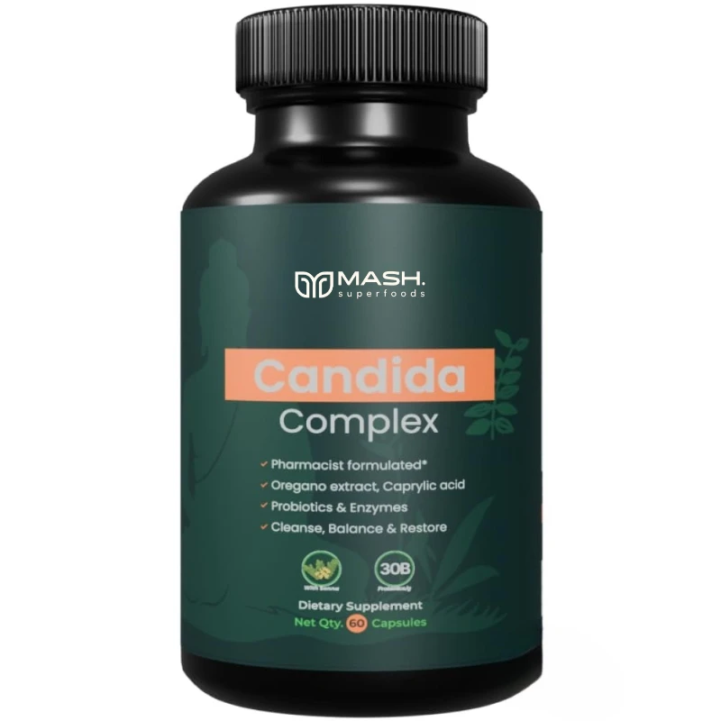 Candida Cleanse Supplement for Intestinal Health Digestion & Immunity Bloating And Stomach Distension Relief