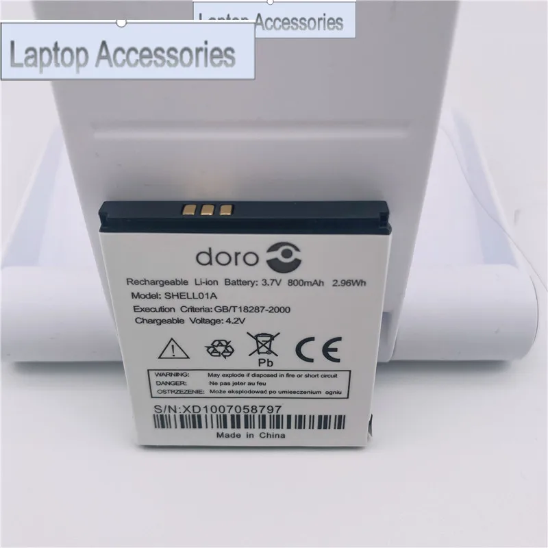 F HJ  YCOOLY In Stock new production date for doro SHELL01A battery 800mAh High capacity Replacement + Tracking Number