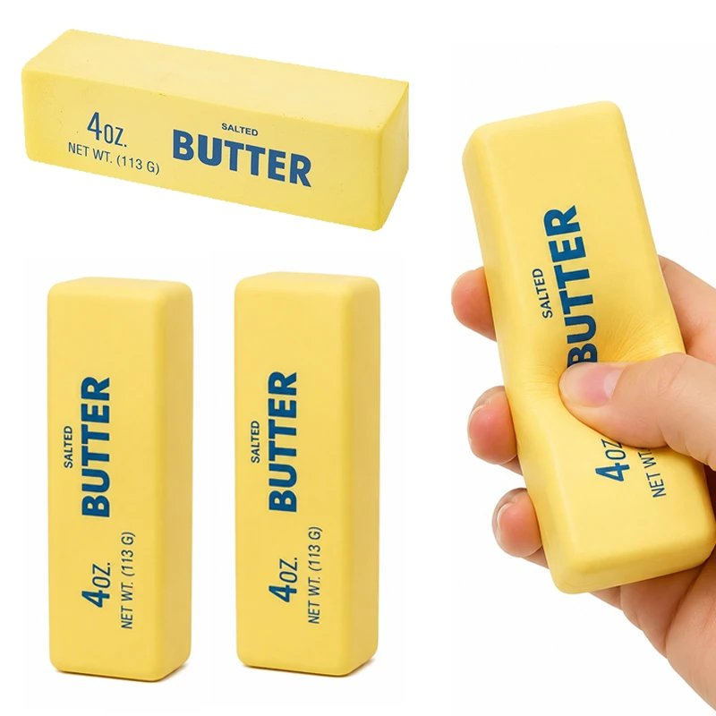 1-2PCS/Pack Soft Butter Bar Stress Reliever Squishy Stick Suitable for Anxiety Relief Focus Aid Props Class Rewards Supplies ZYF