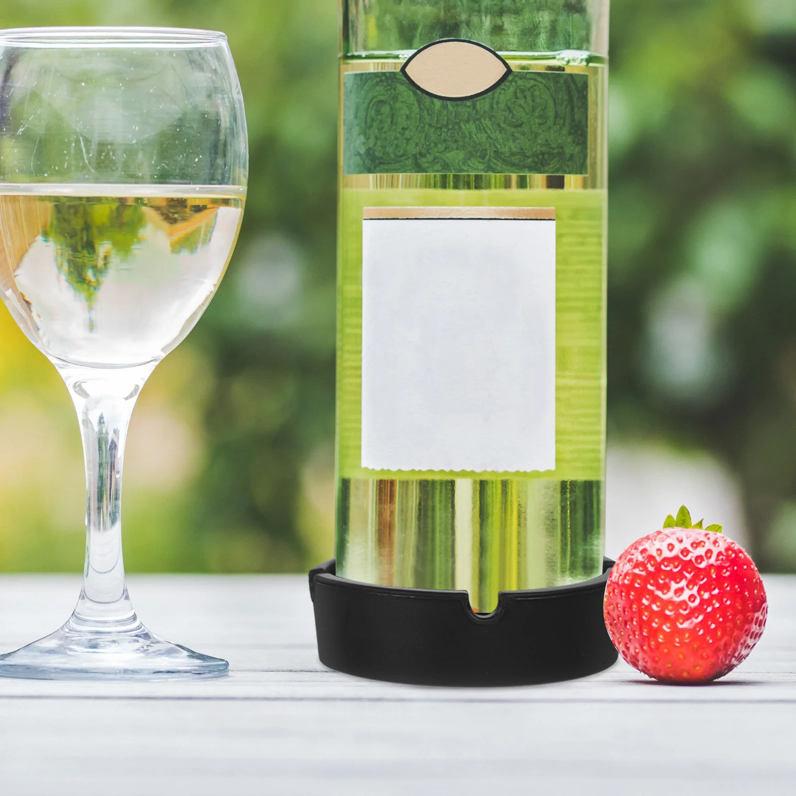 

Silicone Wine Bottle Holder Non-Slip Thickened Mat for Home Cafe Restaurant Use Reusable Washable Coaster Wine Bottle Holder