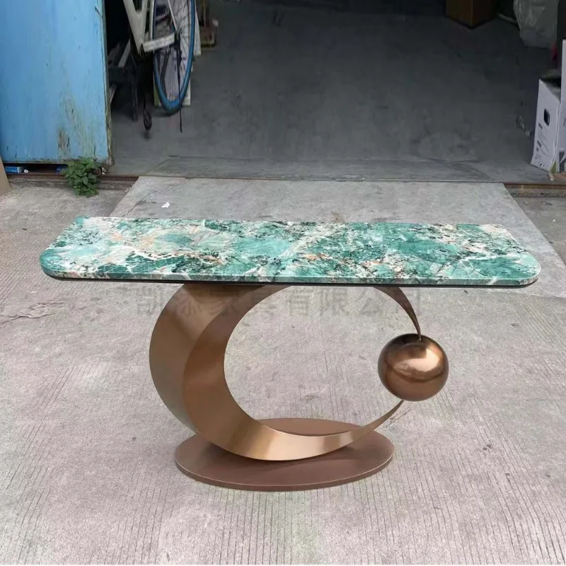 Легкий роскошный стол на крыльце, полка для прохода, декоративный шкаф, стол на крыльце, полоса, несколько мраморных столиков для входа на крыльце