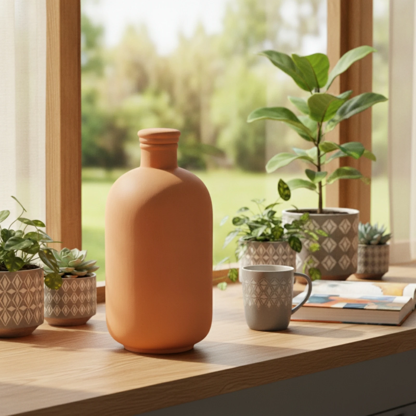 Terracotta Ceramic Self Wateri - Gardening Tools And Accessories 评论和价格