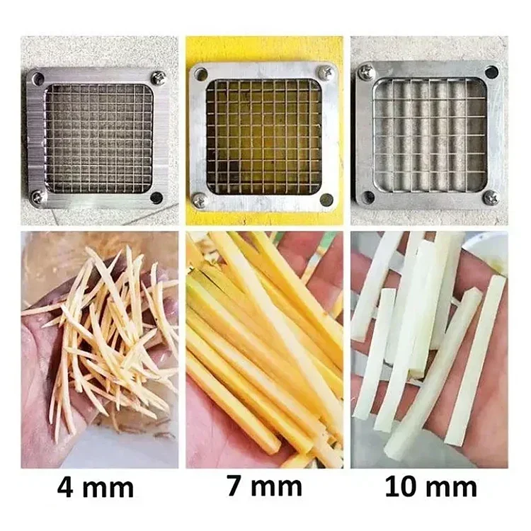 Máquina cortadora automática comercial de cubitos de verduras y patatas fritas para zanahorias, herramienta de preparación de alimentos de cocina