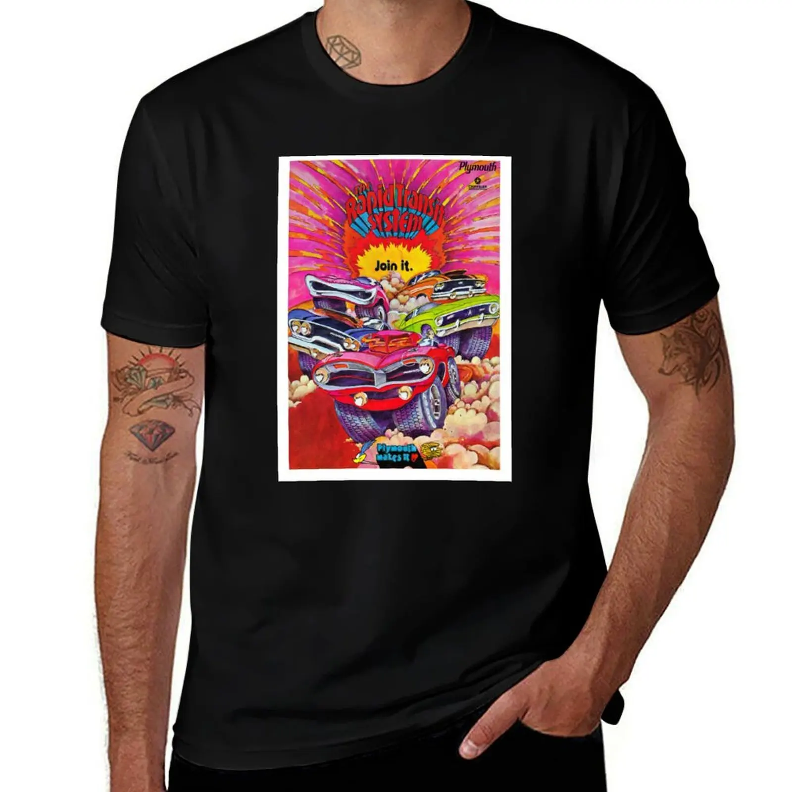 The Rapid Transit System T-Shirt Basic Solid Color Short Sleeve T-Shirt