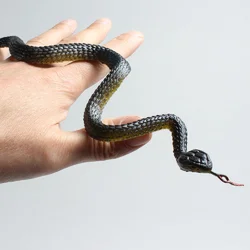 45cm Fake Realistic Rubber Toy Snake North US Green Anaconda Scary Halloween To Scare Birds Props Prank Trick Toy Accessories