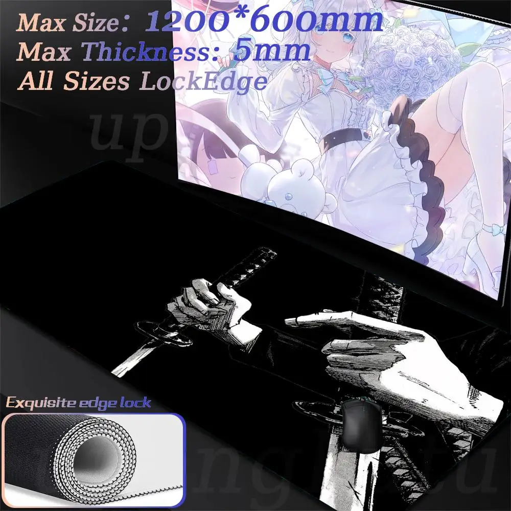 

XXL Anime Mousepad PC Japan Samurai Mouse Pad Laptop Vagabond Manga Keyboard Pad Gaming Accessories Desk Mat Game Cabinet Carpet