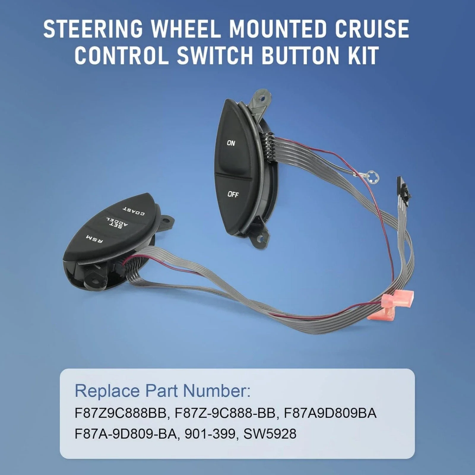 F87Z-9C888-BB For Ford Explorer Sport Trac Ranger F150 1998 1999 2000 2001 2002 2003 Steering Wheel Cruise Control Switch Button view 4