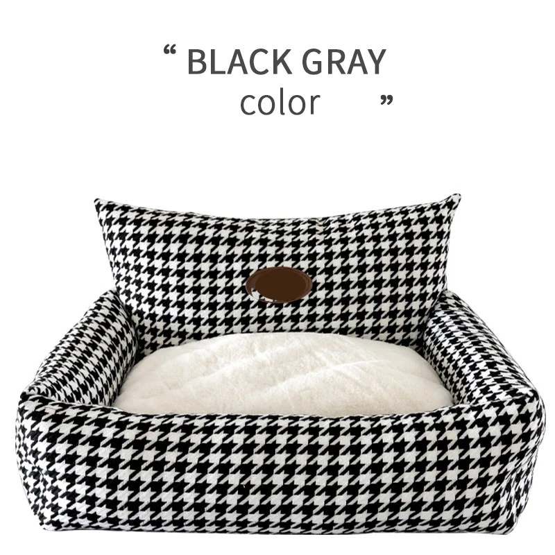 Fashion Dog Seeping Bed For Puppies Kitten Small Animal With Cushion Sofa Protector 4 Season Washable Home House Dachshund Goods