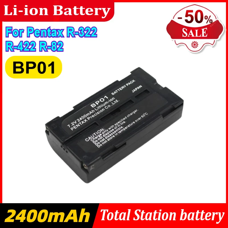 BP01 Battery 7.2V 2400mAh for Pentax R-322 R-422 R-822 Total Station Li-ion Battery