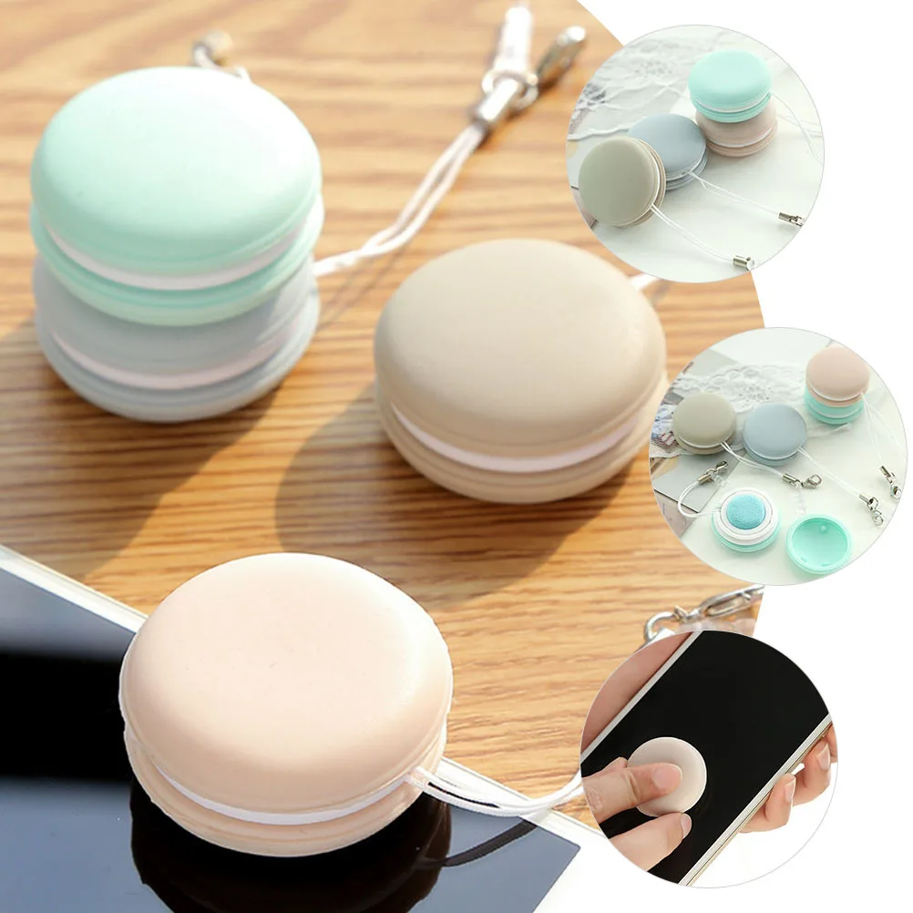 

2Pcs Screen Cleaner Macaron Shape Double Sided Microfiber Cloth for Phone Eyeglass Laptop Camera Lens Glasses Cleaner