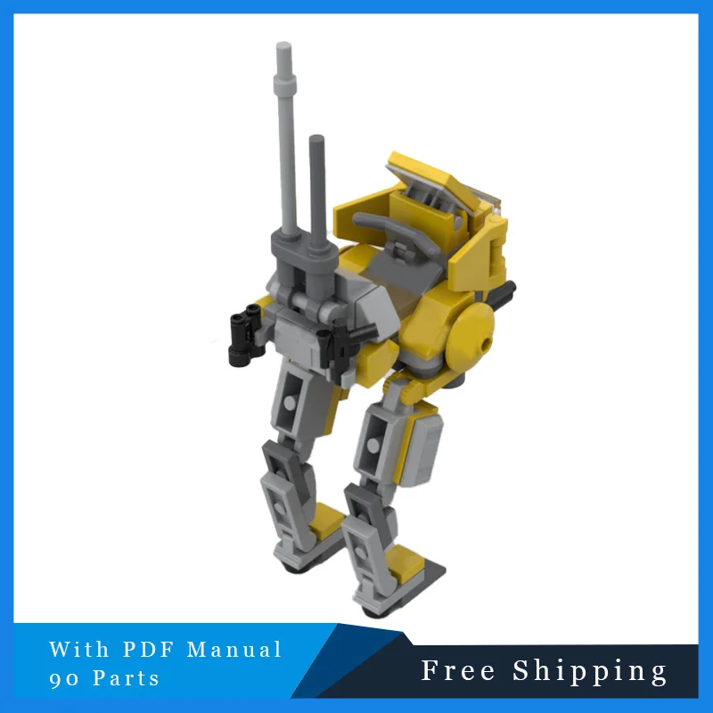 

90 шт. MOC Star Battle Series, желтый маленький боевой Manned Mecha, модель строительного блока, сделай сам, сборная игрушка, детские праздничные подарки