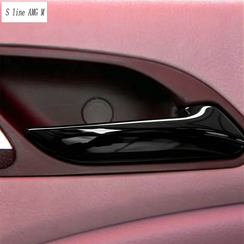 For BMW 3 Series E46 1998-2004 RHD Carbon fiber Car Styling interior Door Pull Handle Frame  cover Sticker Steering Wheel Trim