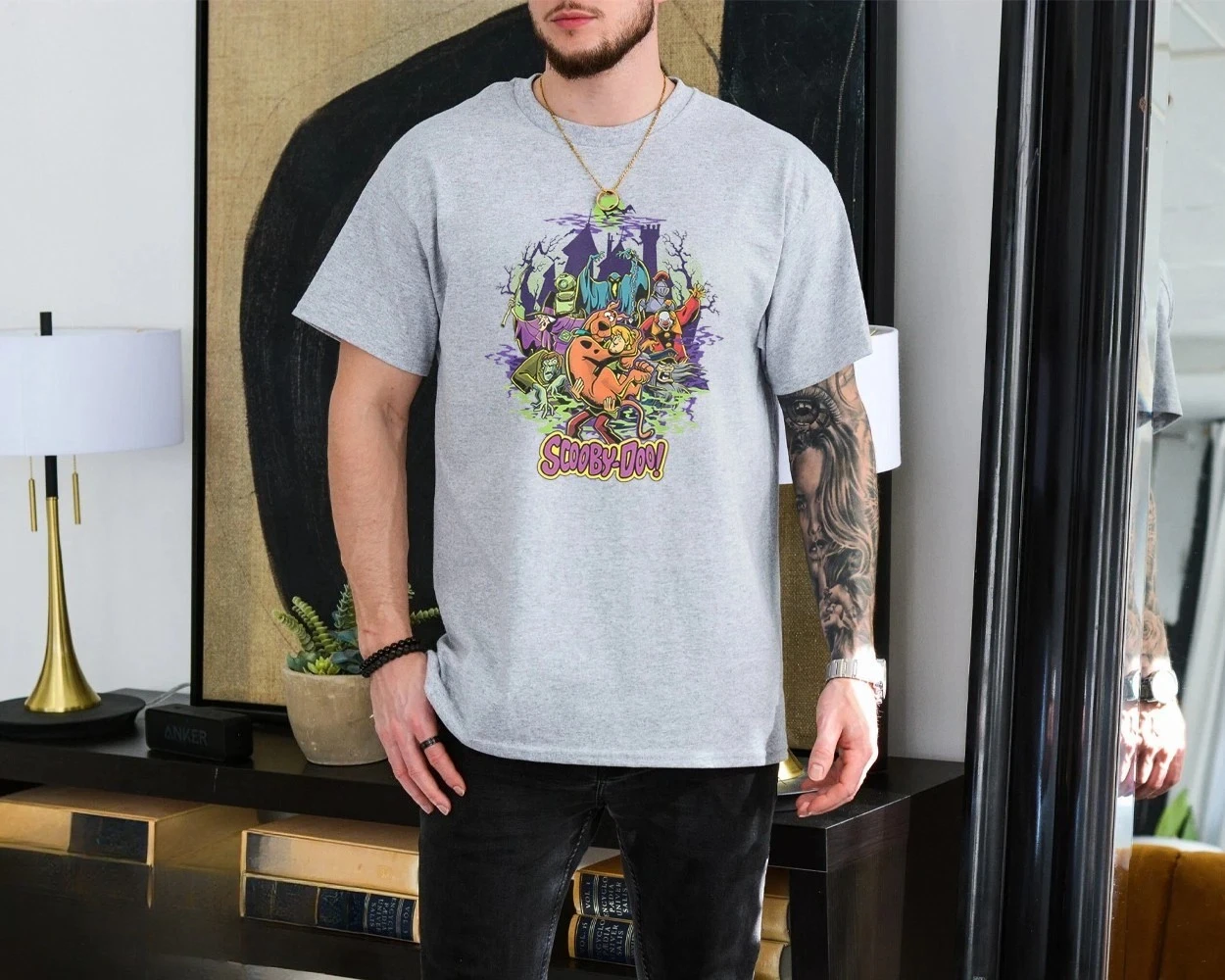 قميص سكوبي دو وأشعث جديد مطارد بواسطة وحوش تي شيرت هدية الهالوين فاخر عالي الجودة لكل من الرجال والنساء قميص صيفي Y2k