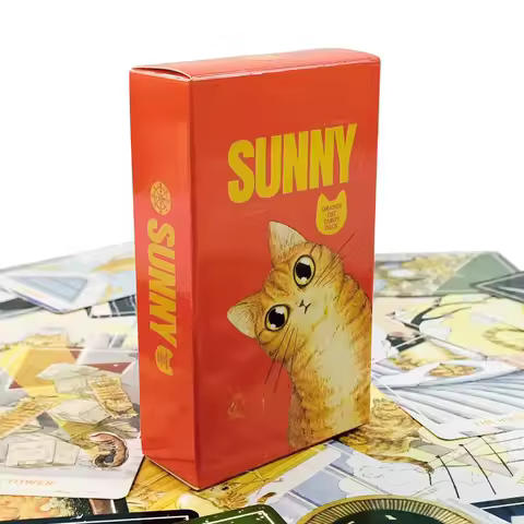 Sunny Orange Cat Tarot Deck A 78PCS Cards Best Gift-giving For Cat Lover ,Great For Beginners, Meditation &amp; Party Games