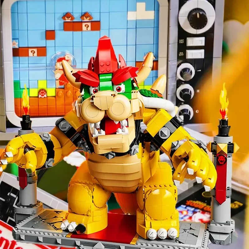 مجموعة مكعبات بناء عظمى من bowser للأطفال ، ألعاب طوب MOC ، هدايا أعياد الميلاد وعيد الميلاد ، متوافقة مع ، من من من من من من من من من من من ، من جديد ،