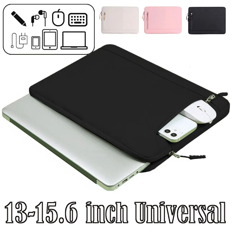 

New Solid Color Retro Style Busines Laptop Bag For MacBook Air Pro 13 15 13.3 14 15.6 Inch Notebook Simple Fashion Computer Case