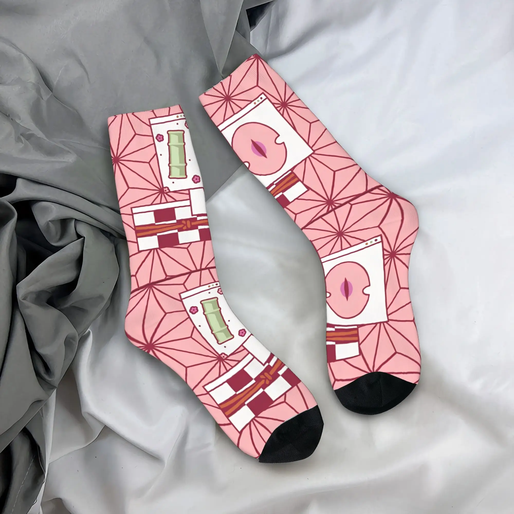 Autumn Winter Funny Women Men Demons Slayers Anime Socks  Sweat Absorbing Basketball Socks