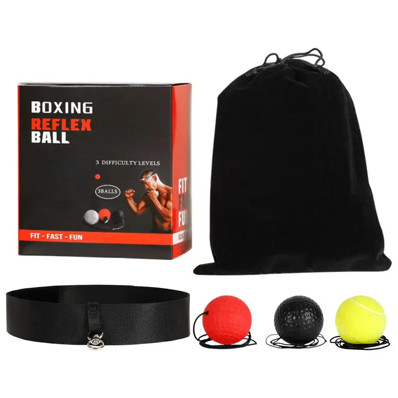 

Boxing Ball Headband Boxer Reaction Ball Kit with Adjustable Headband for Improving Hand-E Boxing Ball Reflex Speed Training