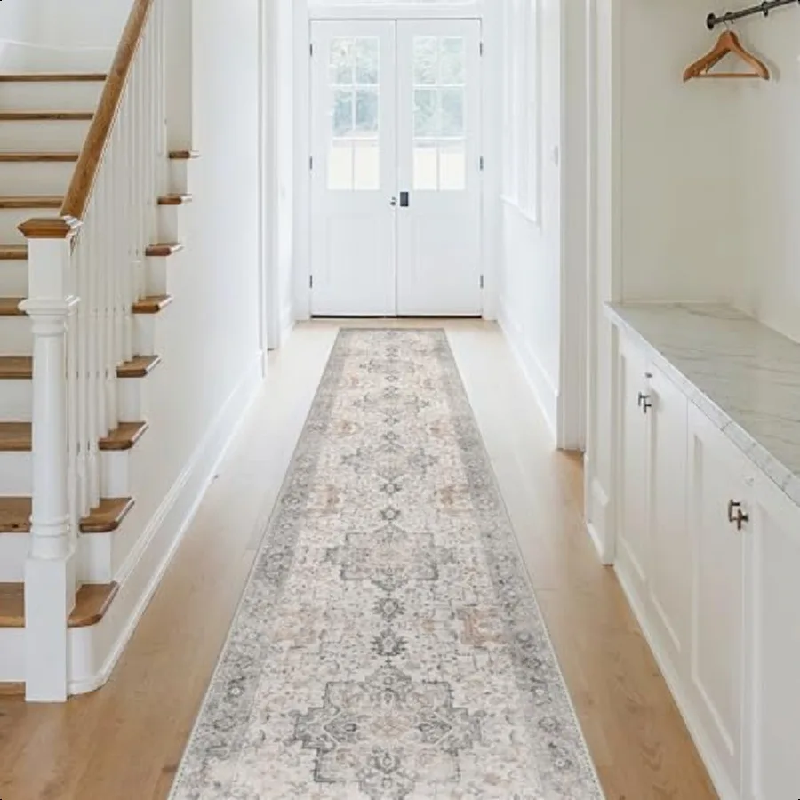 

Runner Rug 2x10 hine Washable Non Slip Hallway Runner Rug Low Pile Lightweight Rugs for Indoor Entryway Hallway Kitchen and Co
