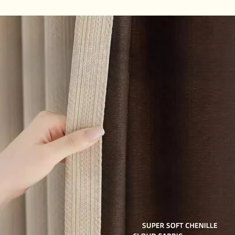 

Пшеничное зерно, синель, французские новые кремовые ветровые шторы для гостиной, спальни, полный затеняющий свет, роскошные шторы Haute Couture