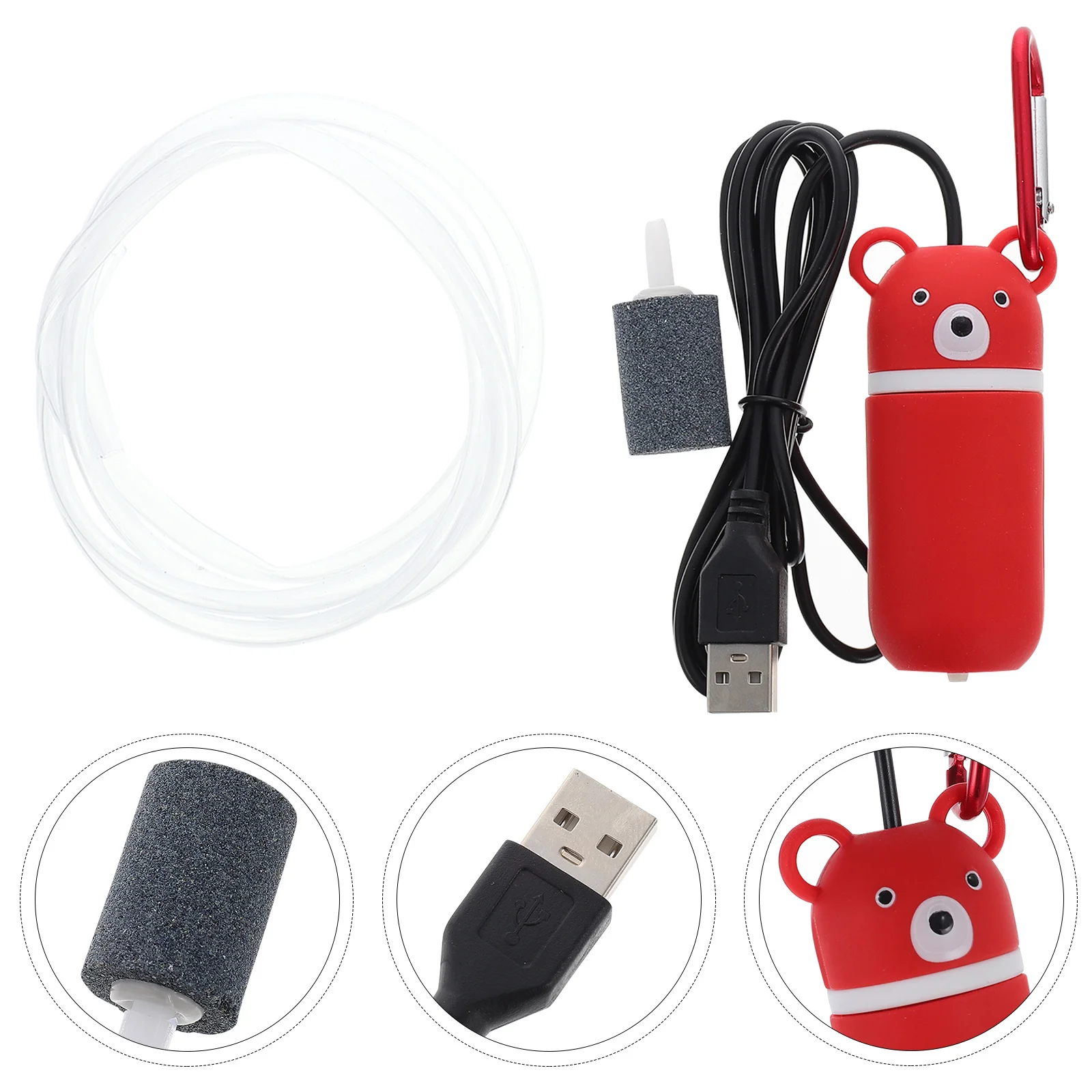 1 مجموعة المدمجة USB حوض السمك مضخة أكسجين مهوية الهواء الصغيرة المحمولة خزان الأسماك مضخة هواء البلاستيك الأكسجين أداة للمنزل حوض السمك #4