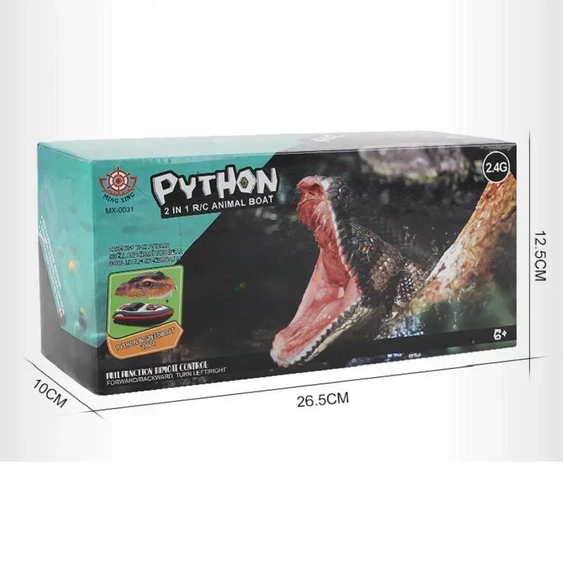 2.4G RC Boot Afstandsbediening Slang Boten Elektrische Simulatie Python Boot Speelgoed 2 In 1 Speelgoed voor Jongens Geschenken Nieuwigheid Gag Prank Speelgoed