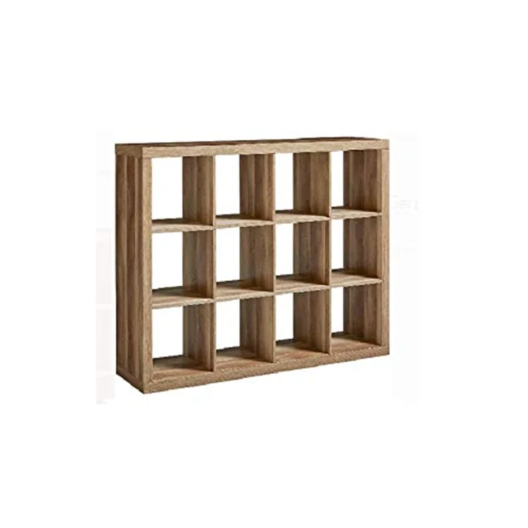 

Decoration Homes Gardens Stylish 12 Cubes Organizer Solid Wood Bookshelf White